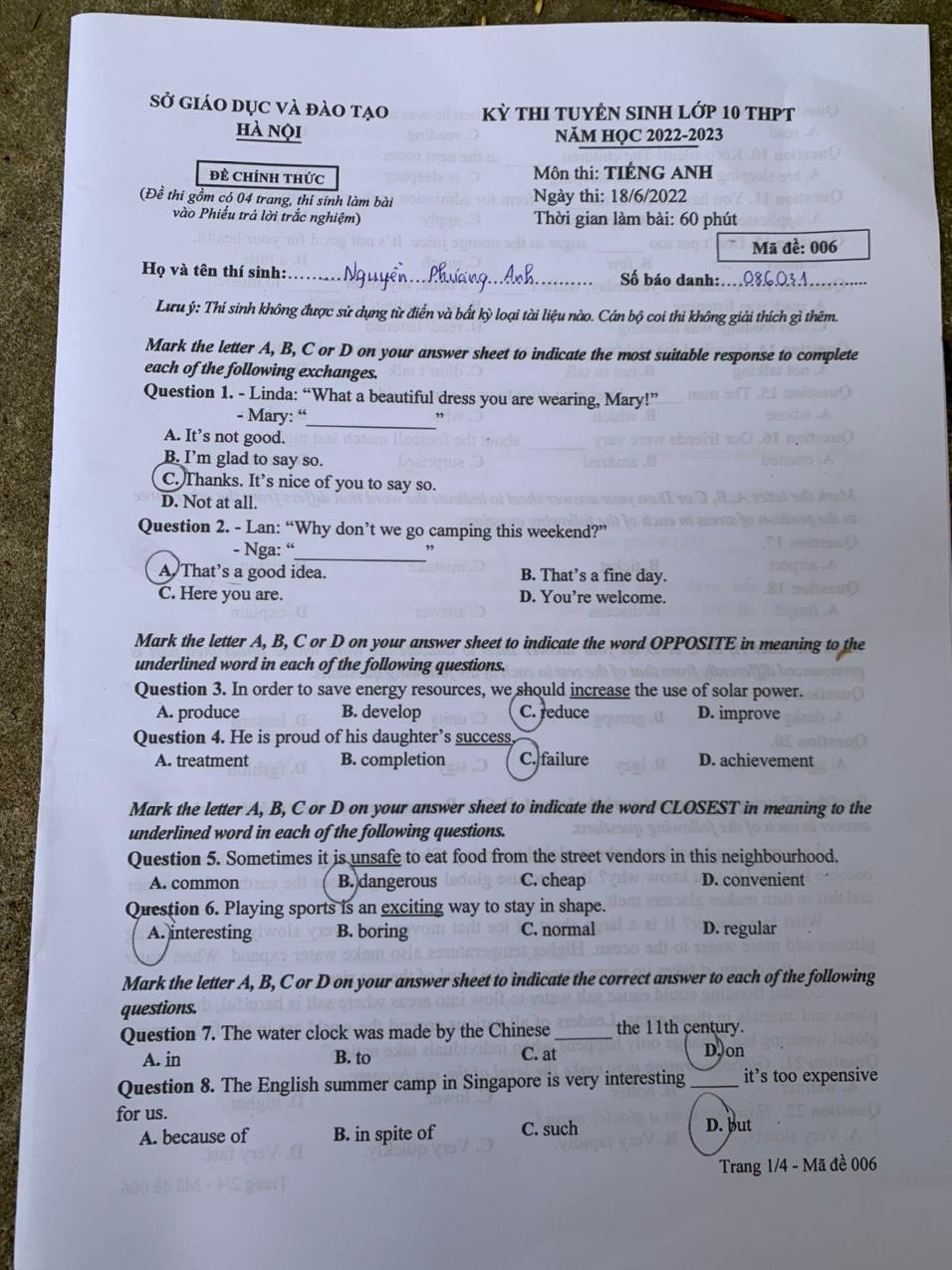 CẬP NHẬT thi lớp 10 ở Hà Nội: Kết thúc thi ngoại ngữ, tự tin đạt điểm tuyệt đối ảnh 56
