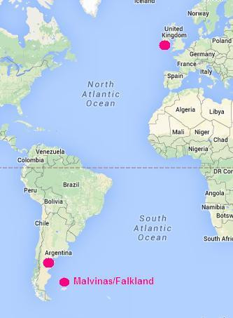 Quần đảo Falkland/Malvinas nằm rất gần Argentina