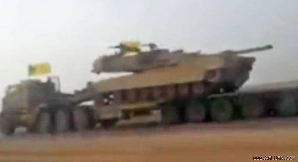 Xe tăng chiến đấu chủ lực M1A1 của Mỹ bị phiến quân Hezbollah thu giữ. Ảnh chụp màn hình.