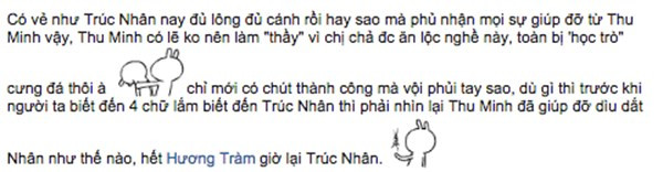 Sốc Trúc Nhân 'vô ơn' với Thu Minh? ảnh 2