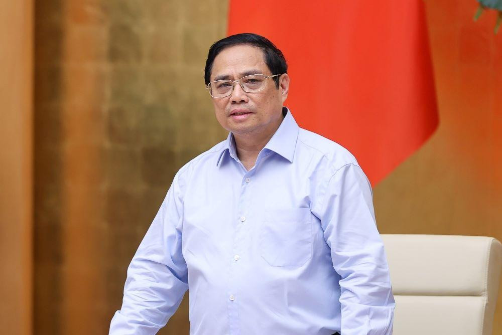 Thủ tướng Phạm Minh Chính phát biểu kết luận phiên họp. Ảnh Nhật Minh