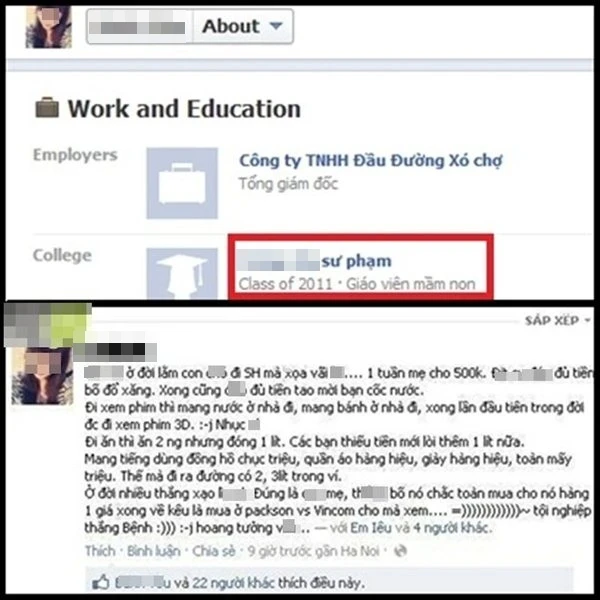 Những dòng viết thiếu văn hóa của nữ sinh Sư phạm chê bạn trai ít tiền (Ảnh: Kênh14)