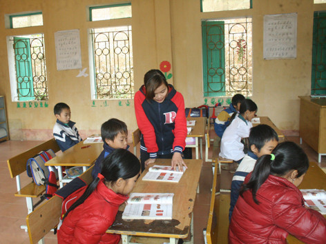 Lớp học của học sinh Đồng Mậm. Lớp học của học sinh Đồng Mậm