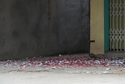 Xác pháo ở Ninh Giang(Hải Dương) dịp Tết