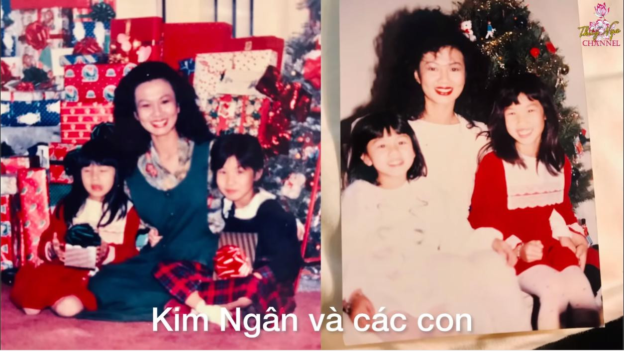 Hình ảnh Kim Ngân bên hai con gái lúc nhỏ (Hình ảnh đã được mẹ Kim Ngân cho phép công khai)