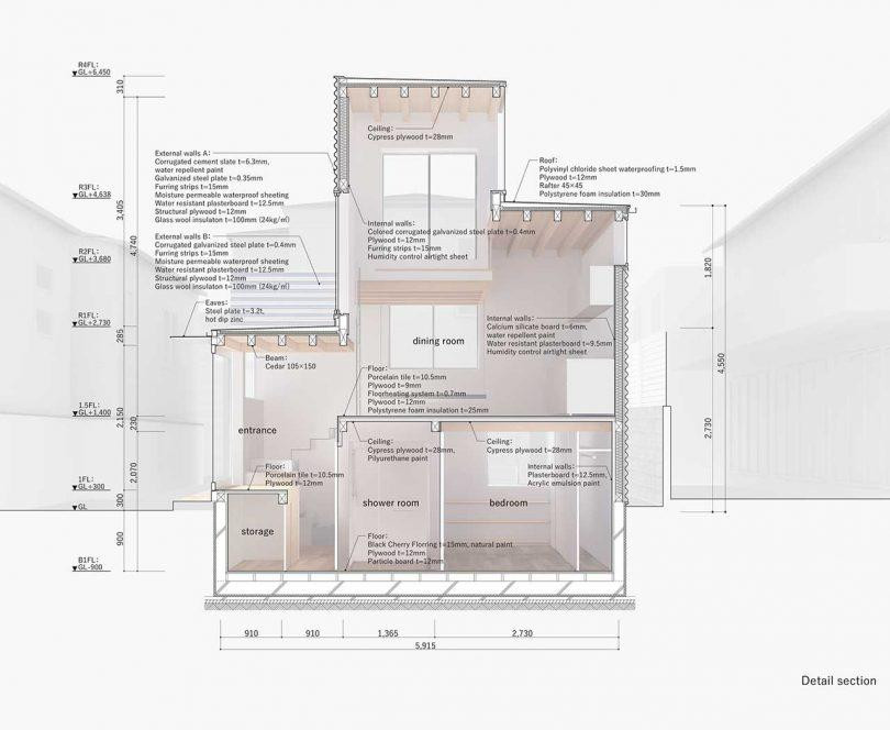 Ngôi nhà trong hình có tổng diện tích là 51 mét vuông nhưng nhờ thiết kế theo cấu trúc hình học, tựa như các hộp lớn nhỏ xếp chồng lên nhau nên tạo ra cảm giác rộng rãi và độc đáo cho diện mạo bên ngoài.