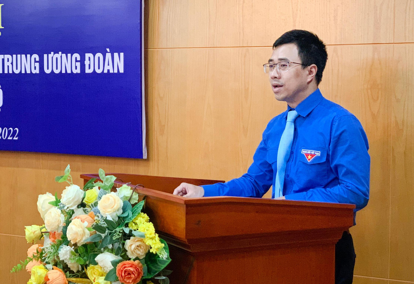 Anh Bùi Hoàng Tùng phát biểu nhận nhiệm vụ. Ảnh: BTC