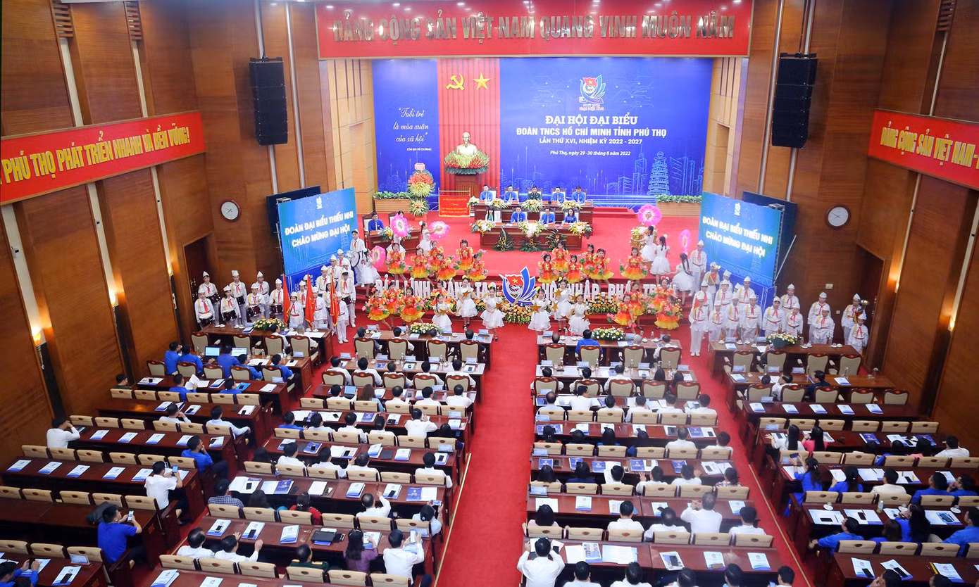 Phiên trọng thể Đại hội đại biểu Đoàn TNCS Hồ Chí Minh tỉnh Phú Thọ lần thứ XVI