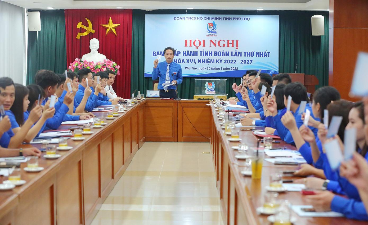 Tiếp đó, Hội nghị lần thứ nhất Ban Chấp hành Tỉnh Đoàn Phú Thọ khóa XVI đã bầu Ban Thường vụ Tỉnh Đoàn gồm 10 anh, chị. Anh Bùi Đức Giang tái đắc cử Bí thư Tỉnh Đoàn Phú Thọ khóa XVI. Anh Nguyễn Văn Kỳ làm Phó Bí thư Tỉnh Đoàn Phú Thọ khóa XVI. Hội nghị cũng bầu Ủy ban Kiểm tra Tỉnh Đoàn Phú Thọ gồm 7 ủy viên.