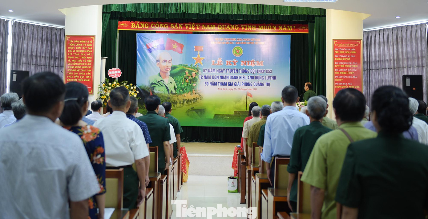 Lễ kỷ niệm 57 năm ngày truyền thống Đội TNXP K53. Ảnh: Xuân Tùng