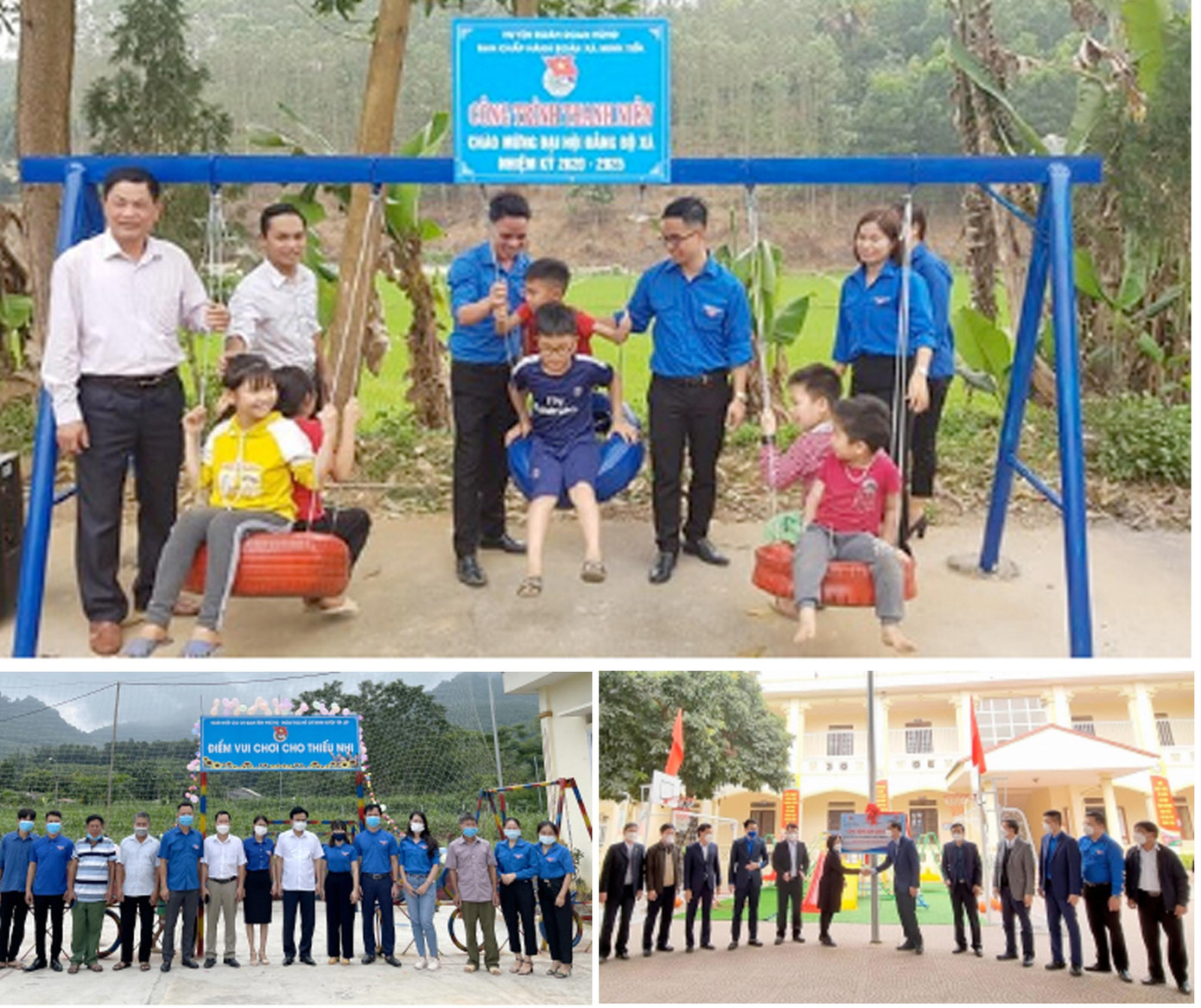 Bàn giao điểm vui chơi tại các huyện Cẩm Khê, Yên Lập, Thanh Thủy (Phú Thọ). Ảnh: TĐPT