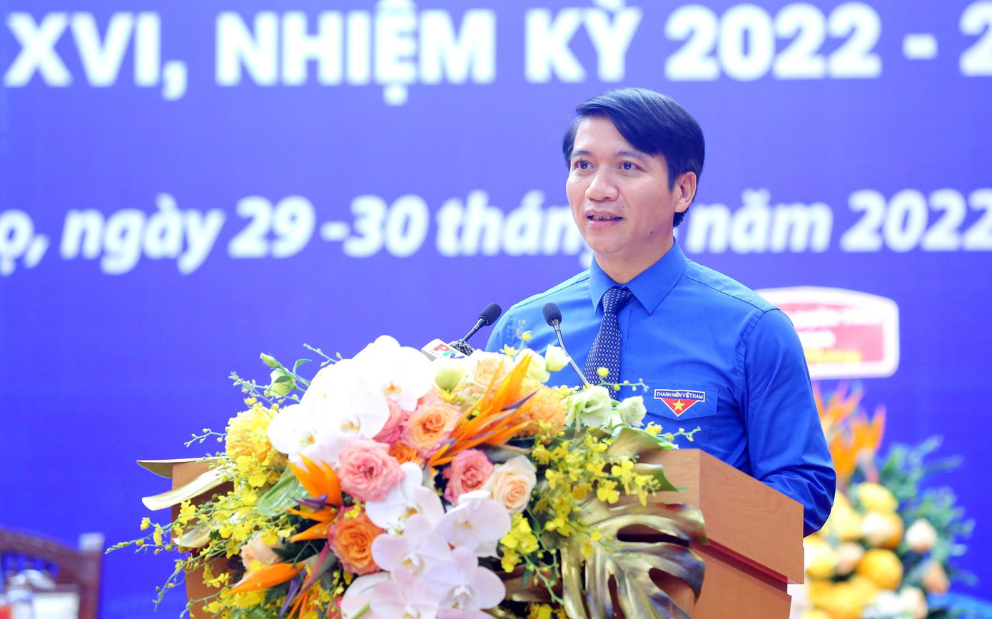 Bí thư Trung ương Đoàn Nguyễn Ngọc Lương phát biểu chỉ đạo với nhiều nội dung quan trọng tại Đại hội.