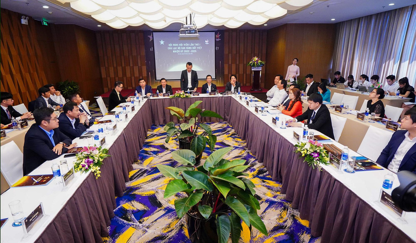 Hội nghị hội viên lần thứ nhất CLB Sao Vàng đất Việt nhiệm kỳ 2022 - 2025. Ảnh: BTC