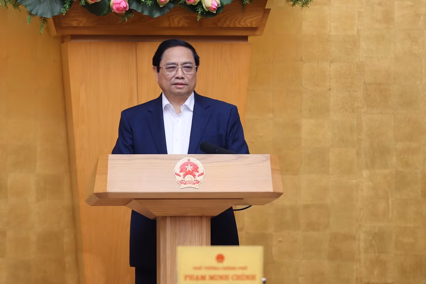 Thủ tướng Phạm Minh Chính phát biểu khai mạc phiên họp Chính phủ thường kỳ. Ảnh: Nhật Bắc Thủ tướng Phạm Minh Chính phát biểu khai mạc phiên họp Chính phủ thường kỳ. Ảnh: Nhật Bắc