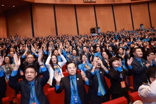 Các đại biểu tham dự Đại hội Công đoàn lần thứ XIII.