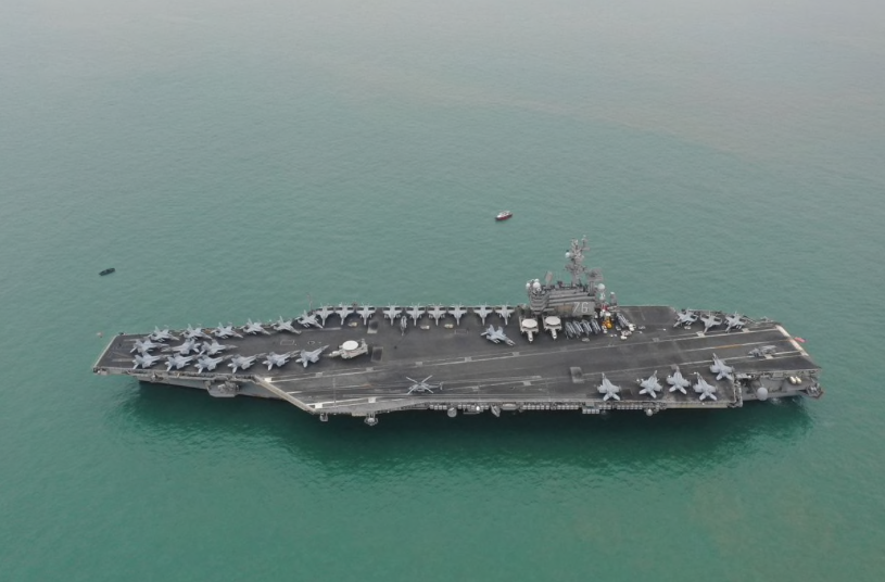 Tàu sân bay USS Ronald Reagan của Mỹ có mặt gần nơi Trung Quốc tập trận trong những ngày qua Tàu sân bay USS Ronald Reagan của Mỹ có mặt gần nơi Trung Quốc tập trận trong những ngày qua