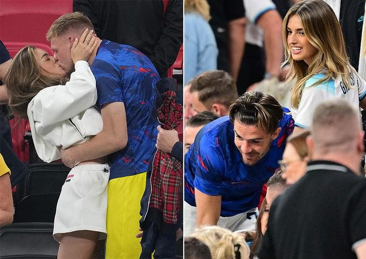 Thủ môn dự bị Aaron Ramsdale và cầu thủ Jack Grealish cũng nhanh chóng tìm thấy bạn gái của họ ở khu vực khán đài. Đa phần người hâm mộ cũng hòa chung niềm vui với cầu thủ Anh khi chứng kiến họ và nửa kia tận hưởng khoảnh khắc chiến thắng cùng nhau.