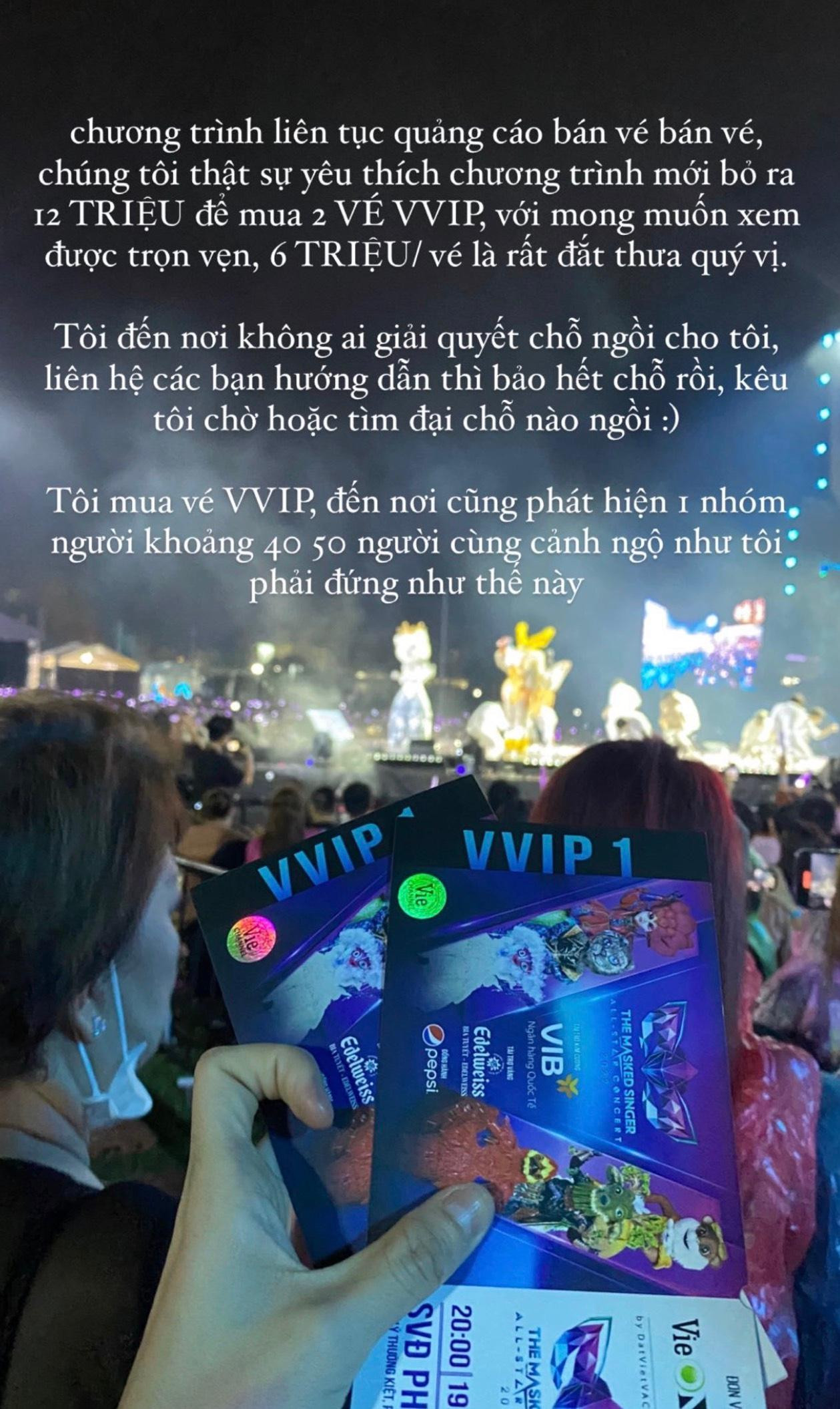 Lê Hà Trúc tố ban tổ chức Ca sĩ mặt nạ thiếu chuyên nghiệp. Ảnh: Chụp màn hình.