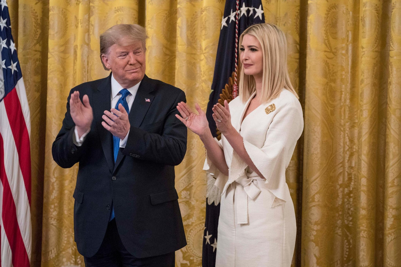 Ivanka Trump đã rời xa chính trị nhưng vẫn thường xuyên thể hiện sự ủng hộ với cha. Ảnh: Getty Images.