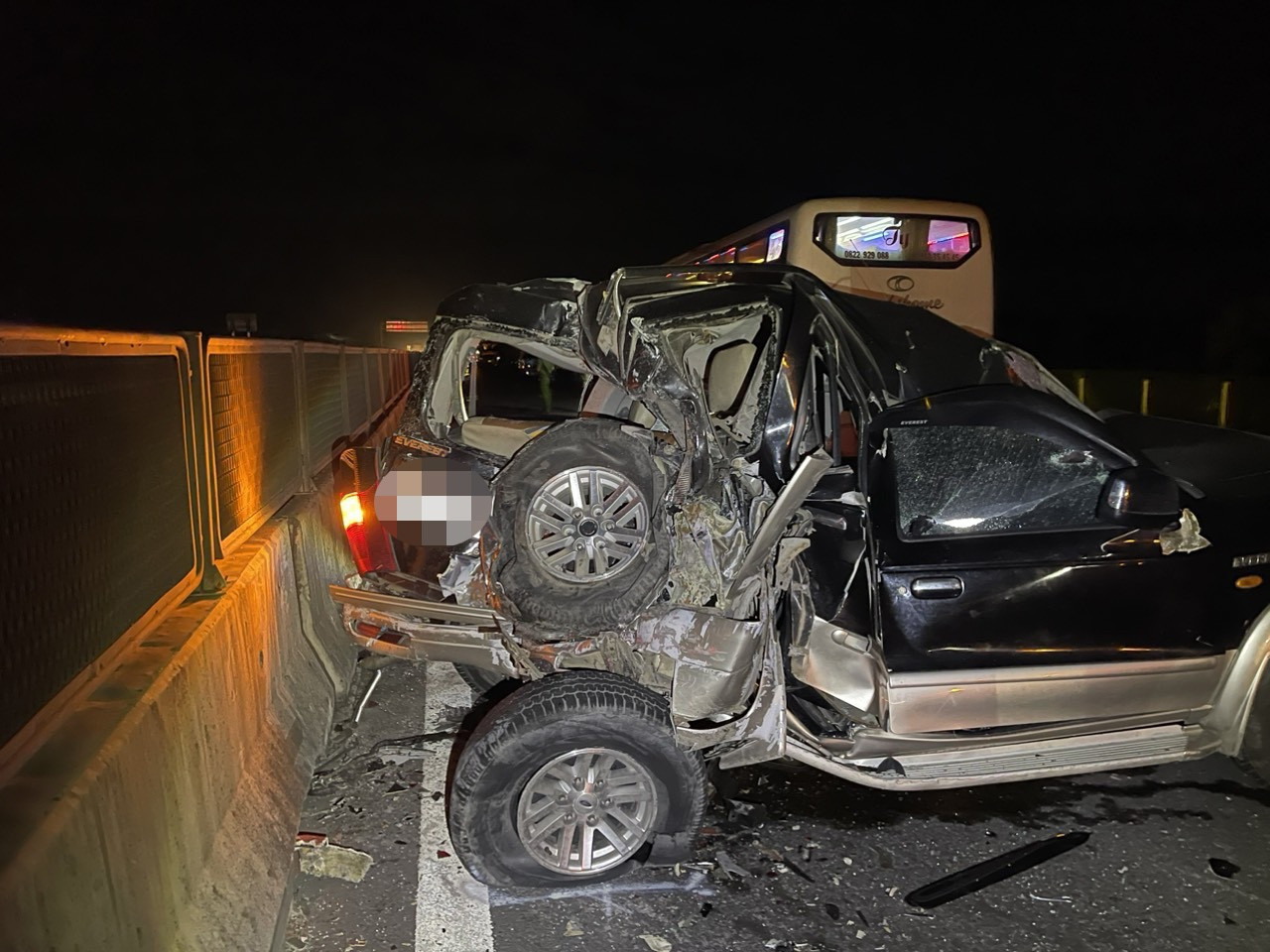 Hiện trường vụ tai nạn. Ảnh: E.X Hiện trường vụ tai nạn. Ảnh: E.X