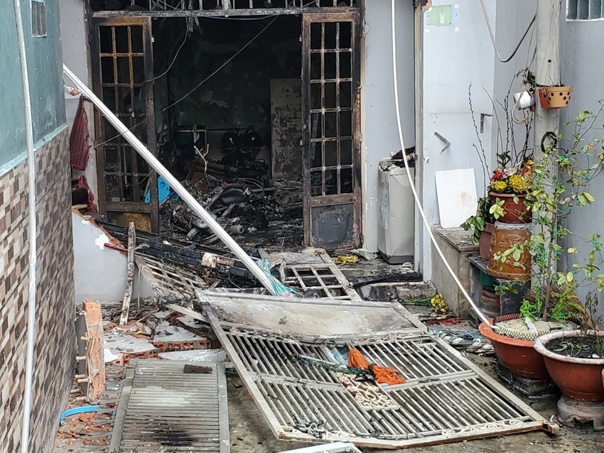 Hiện trường vụ cháy. Ảnh: PLO. Hiện trường vụ cháy. Ảnh: PLO.