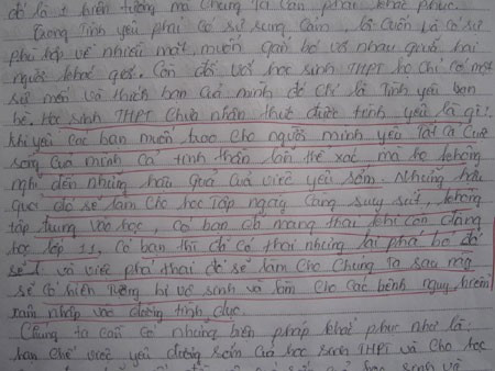 Bất ngờ từ những bài văn nghị luận yêu sớm ảnh 2