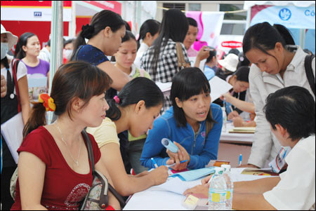 Ngày hội việc làm của sinh viên. Ảnh minh họa