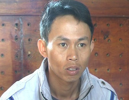 Vàng Văn Chực tại cơ quan điều tra. Ảnh: An ninh thủ đô