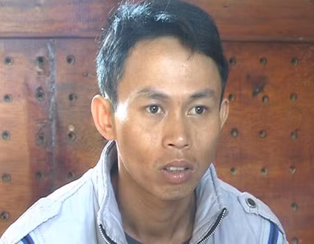 Vàng Văn Chực tại cơ quan điều tra. Ảnh: An ninh thủ đô