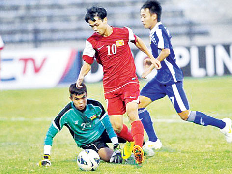 Công Phượng lập công đưa U19 VN vào chung kết. Ảnh: TTO