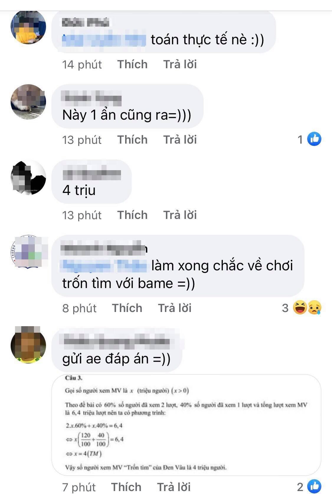 Teen thích thú thi nhau đưa ra đáp án dưới đề thi.