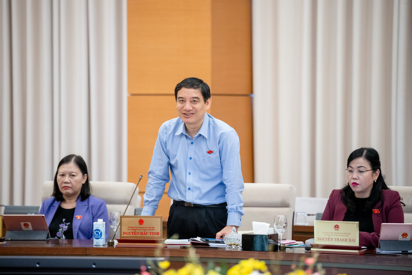 Chủ nhiệm Ủy ban Văn hóa, Giáo dục Nguyễn Đắc Vinh. Ảnh: QH Chủ nhiệm Ủy ban Văn hóa, Giáo dục Nguyễn Đắc Vinh. Ảnh: QH