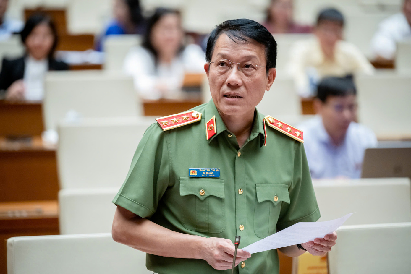 Thượng tướng Lương Tam Quang, Bộ trưởng Bộ Công an trả lời chất vấn Thượng tướng Lương Tam Quang, Bộ trưởng Bộ Công an trả lời chất vấn