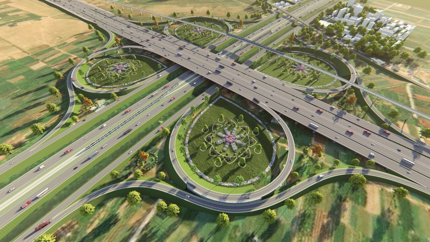 Phối cảnh tuyến đường Vành đai 4 - Vùng Thủ đô.