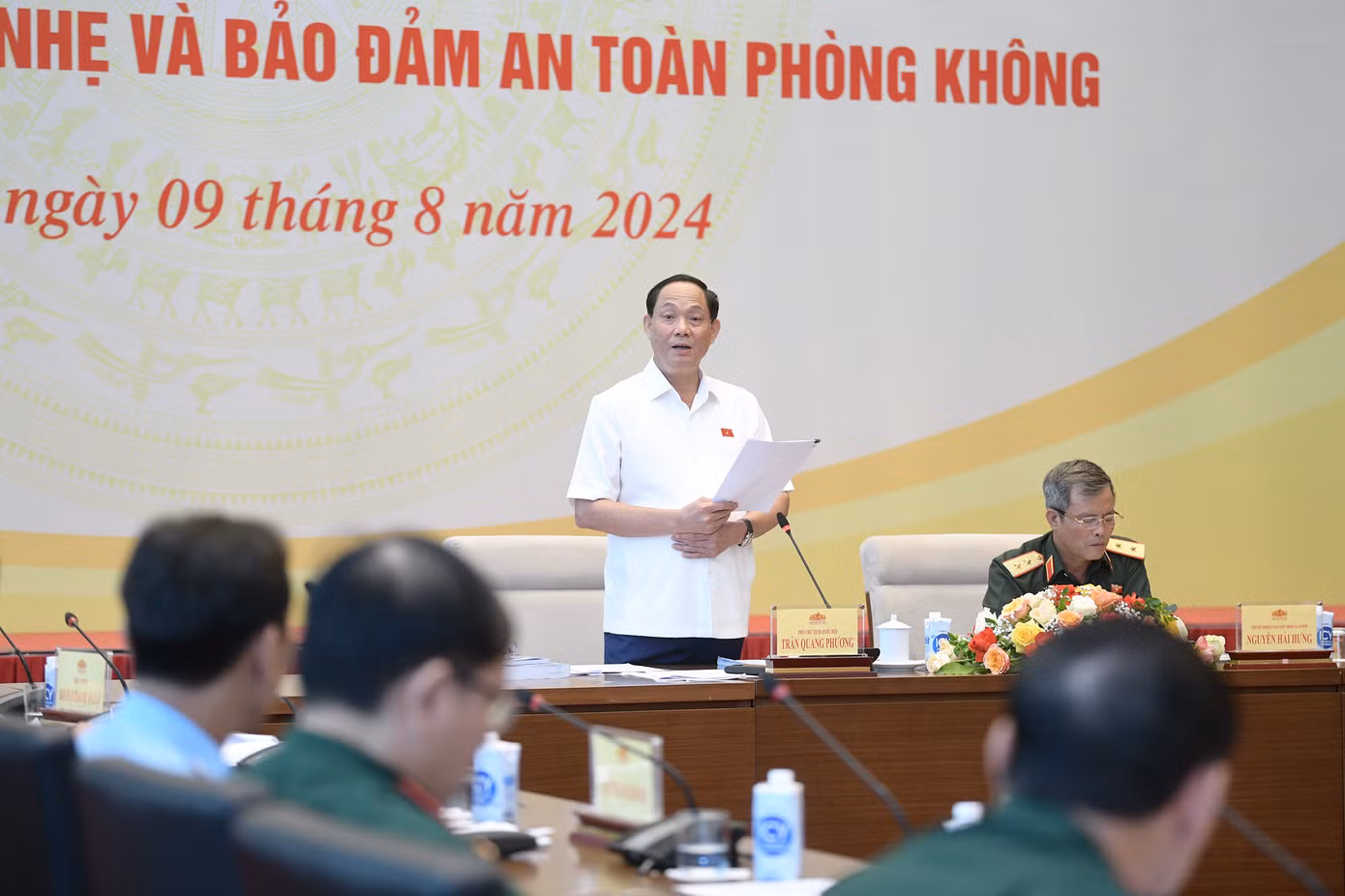 Phó Chủ tịch Quốc hội, Thượng tướng Trần Quang Phương phát biểu chỉ đạo. (Ảnh Quốc hội) Phó Chủ tịch Quốc hội, Thượng tướng Trần Quang Phương phát biểu chỉ đạo. (Ảnh Quốc hội)