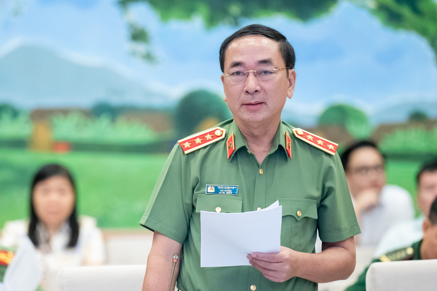 Thượng tướng Trần Quốc Tỏ - Thứ trưởng Bộ Công an. Ảnh: QH.