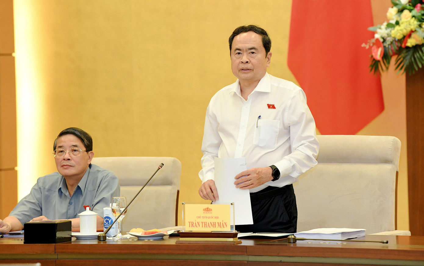 Chủ tịch Quốc hội Trần Thanh Mẫn phát biểu. Ảnh: Lâm Hiển Chủ tịch Quốc hội Trần Thanh Mẫn phát biểu. Ảnh: Lâm Hiển