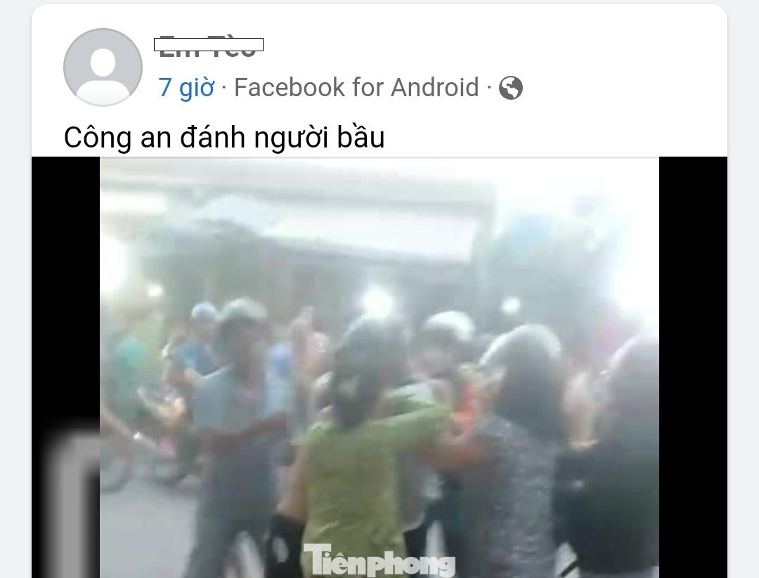 Vụ việc được chia sẻ trên mạng xã hội. - Ảnh cắt từ clip Vụ việc được chia sẻ trên mạng xã hội. - Ảnh cắt từ clip