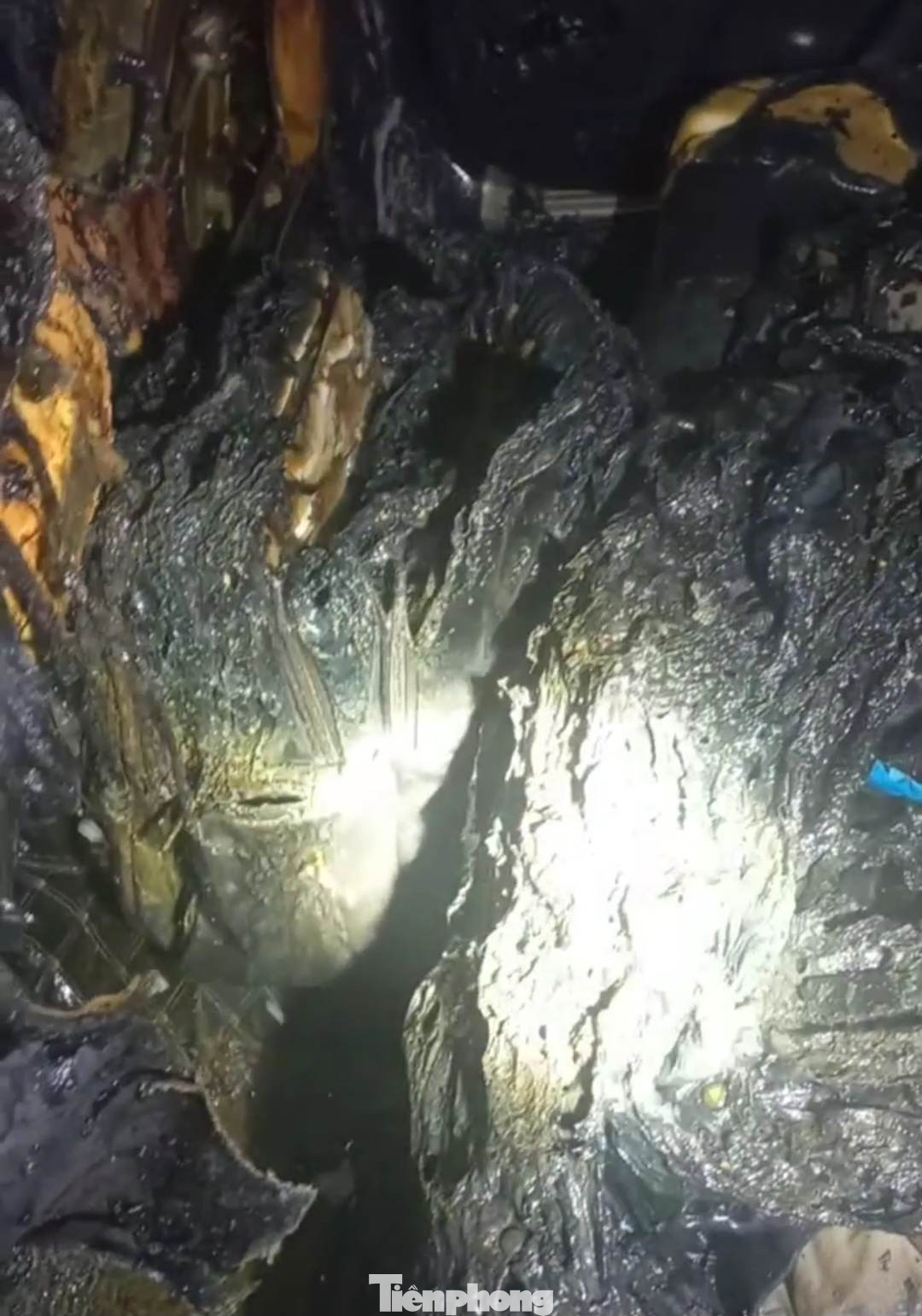 Nội thất và vật dụng trong xe bị thiêu rụi. Nội thất và vật dụng trong xe bị thiêu rụi.