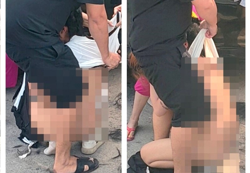 Cô gái bị chặn đường lột đồ, cắt tóc giữa đường