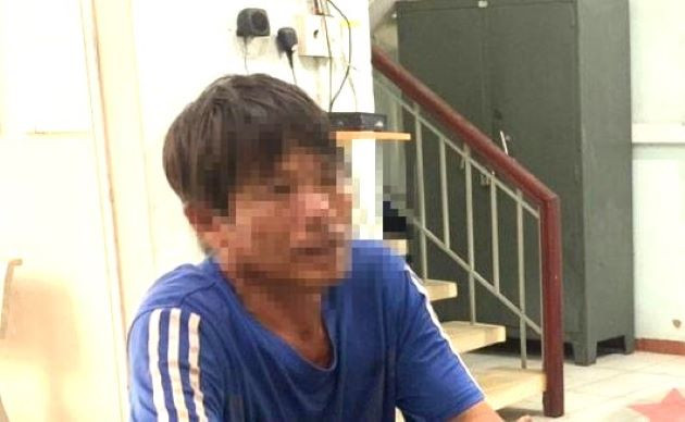 Nguyễn Minh Thuận tại cơ quan công an Ảnh: Công an cung cấp