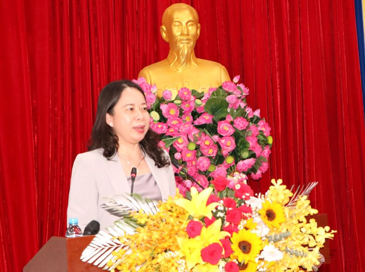 Phó Chủ tịch nước Võ Thị Ánh Xuân phát biểu