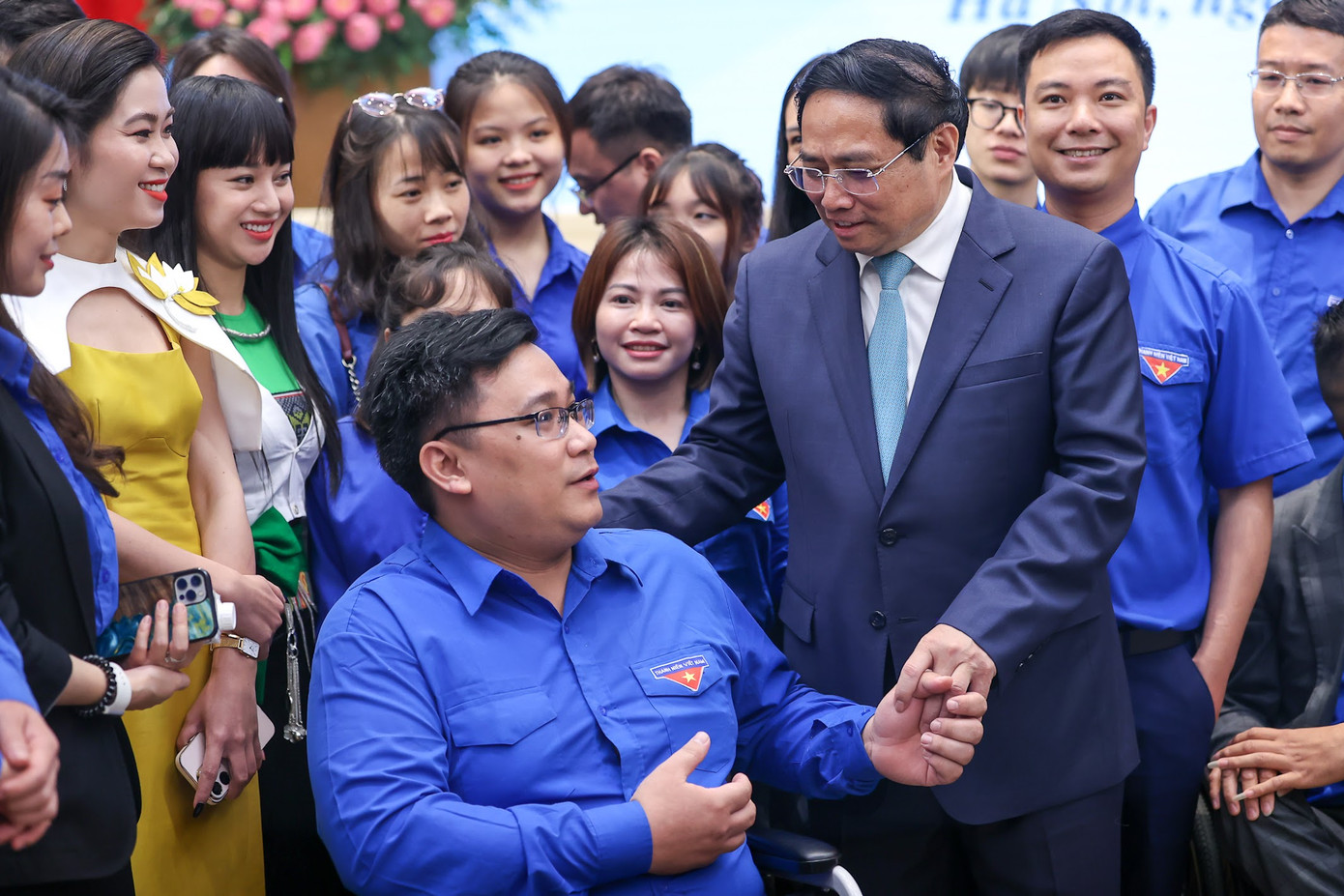 Thủ tướng Phạm Minh Chính gặp mặt và đối thoại với thanh niên năm 2023. Ảnh: Đoàn Bắc Thủ tướng Phạm Minh Chính gặp mặt và đối thoại với thanh niên năm 2023. Ảnh: Đoàn Bắc