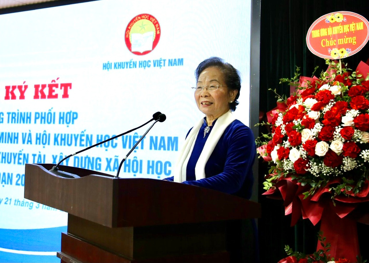 Bà Nguyễn Thị Doan phát biểu tại chương trình. Ảnh: Bảo Anh