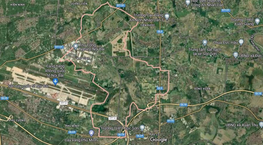 Huyện Sóc Sơn (Hà Nội) sẽ tổ chức đấu giá 12 thửa đất với tổng diện tích 1.173m2 tại xã Mai Đình – gần sân bay Nội Bài.