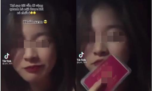 Hình ảnh cắt từ clip P.N.T đăng trên TikTok. Hình ảnh cắt từ clip P.N.T đăng trên TikTok.