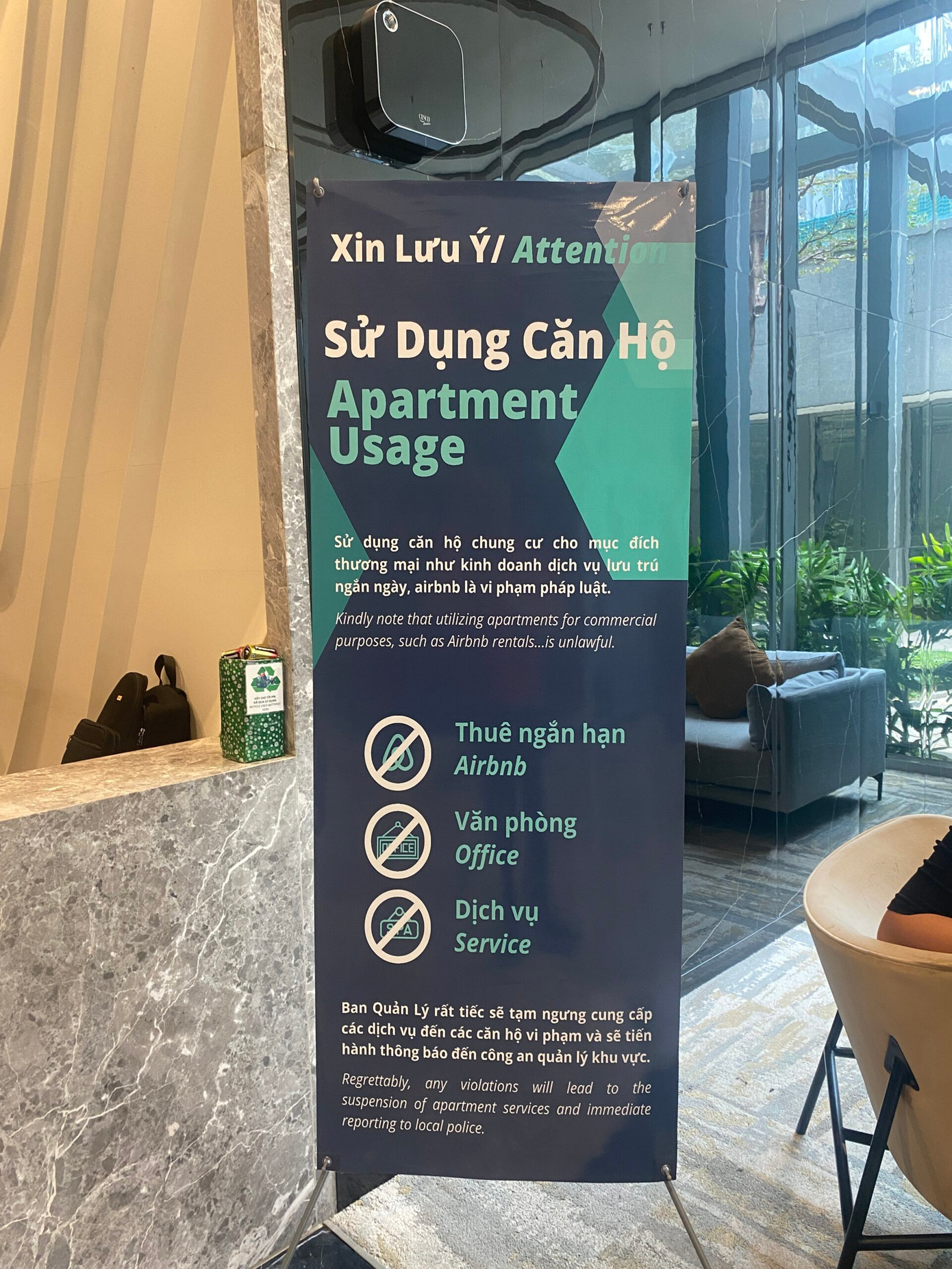 Cấm sử dụng căn hộ cho thuê theo giờ theo ngày nhằm bảo vệ cộng đồng cư dân và duy trì ổn định an ninh, trật tự trong khu đô thị. Cấm sử dụng căn hộ cho thuê theo giờ theo ngày nhằm bảo vệ cộng đồng cư dân và duy trì ổn định an ninh, trật tự trong khu đô thị.