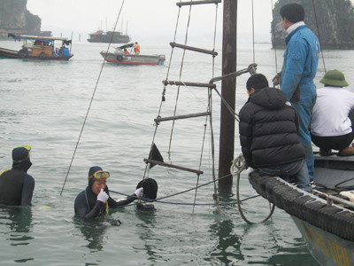 Lực lượng cứu hộ tìm kiếm các nạn nhân