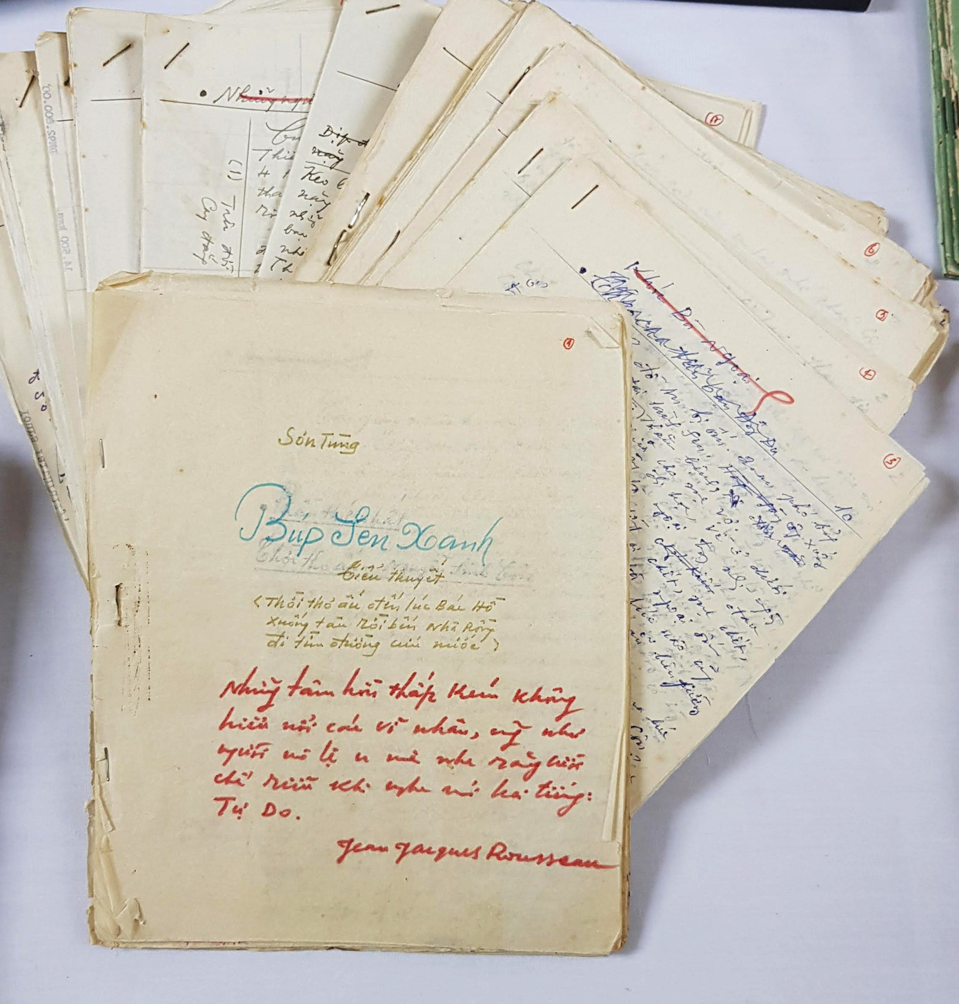 Bản gốc tiểu thuyết Búp sen xanh. Bản gốc tiểu thuyết Búp sen xanh.