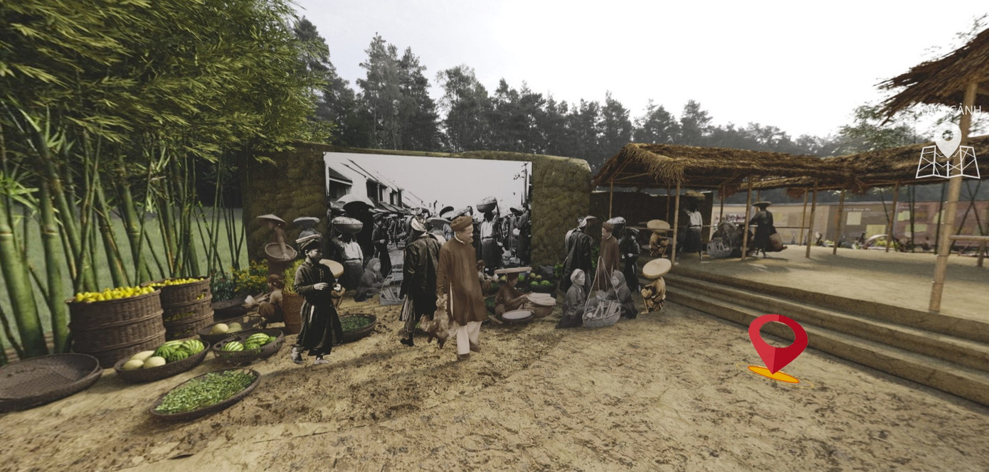 Hình ảnh về chợ xưa trên Cổng thông tin điện tử.